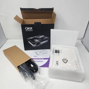 QKK Portable Mini WIFI Home Theater Projector White PJ0521 QK03 7500 Lumens NIOB - Picture 1 of 11