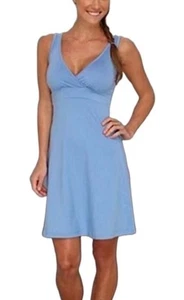 Patagonia Florita Dress Blue Stretch Casual Athleisure Vacation Travel XL New - Picture 1 of 4