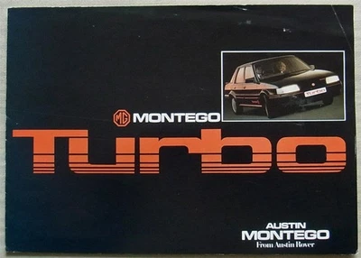 MG MONTEGO TURBO Car Sales Brochure c1987 #3711 - Image 1 of 3