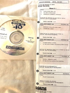 10/13/01 RICK DEES WEEKLY TOP 40 (4TH HR) USHER, CRAIG DAVID, LIFEHOUSE, JANET - Picture 1 of 1