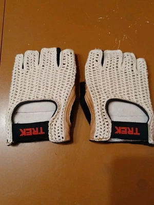 Guantes perforados tejidos ganchillo bicicleta ciclismo vintage años 80 TREK acolchados Foto 1 de 4