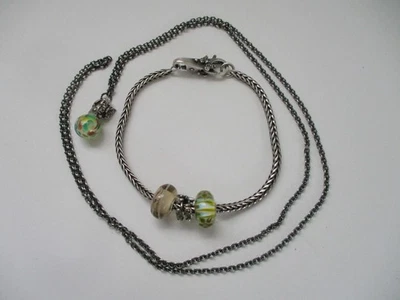Trollbeads limitiert Set Schmetterlingsgarten Armband + Fantasy Kette + Anhänger - Bild 1 von 4