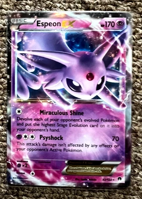ESPEON EX 52/122 HOLO BREAKPOINT ULTRA RARE POKEMON CARD NM - Image 1 of 2