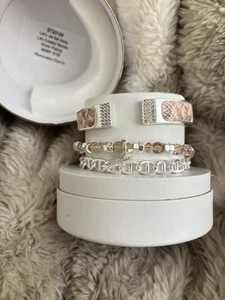 ‘Let’s Jet Set Away’ 2025 Summer Bracelet Stack Bomb Party Silver - Picture 1 of 5