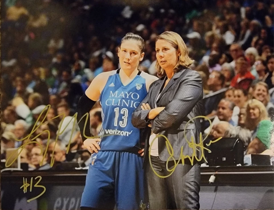 Cheryl Reeve & Lindsay Whalen signed Minnesota Lynx 8.5 X 11 Photo. - Image 1 of 1