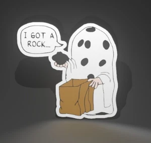 The Great Pumpkin Charlie Brown I Got A Rock Halloween Decoration Light Box - Picture 1 of 1