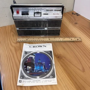 Cinta de carrete a carrete Crowncorder Crc-2500F vintage + radio FM AM + cinta de demostración - Imagen 1 de 19