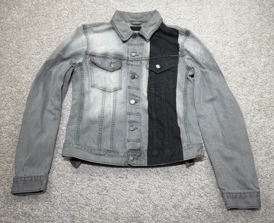 Nudie Jeans Denim Jacket Men's Small Perry Organic Black Striped Denim Jacket - Image 1 of 4