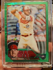 Mike Trout 2023 Topps cromo #27 verde sonar refractor/99 Angeles  - Imagen 1 de 3