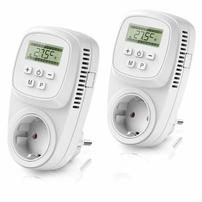 Bearware 2 x Steckdosen Thermostat, programmierbar, weiss - Bild 1 von 4