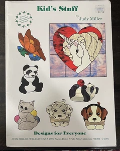 Kid's Stuff Stained Glass Designs Pattern Book by Judy Miller - Picture 1 of 2