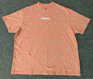 Jordan Jumpman Jack Retro All Over Print Tee Shirt CZ5185-693 Men's Sz XXL Peach - Picture 1 of 10