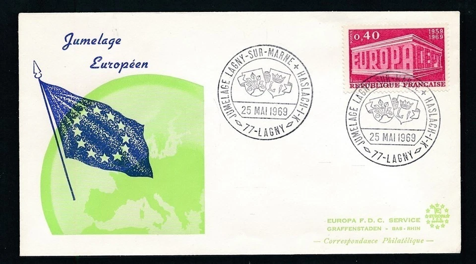 D455658 France Commemorative Cover Europa CEPT 1969 Buildings - Image 1 of 1