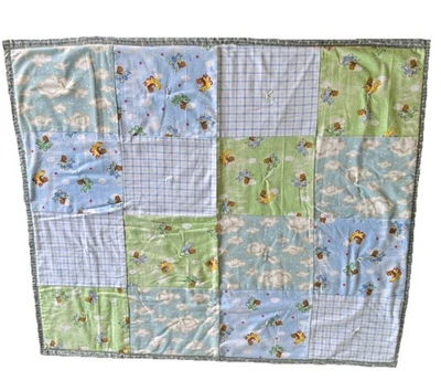 Baby Boy Handtied Blue/Green Quilt 36” X 42.5” Long - Image 1 of 2