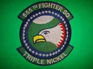 USAF Air Force Patch 555th Fighter Squadron TRIPLE NICKEL - Picture 1 of 3