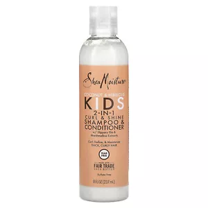 Kids 2-In-1 Curl & Shine Shampoo & Conditioner, Coconut & Hibiscus, 8 fl oz (237 - Picture 1 of 2