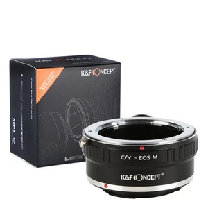 Adattatore K&F Concept con treppiede per attacco Contax Yashica a fotocamera Canon EOS M - Foto 1 di 8
