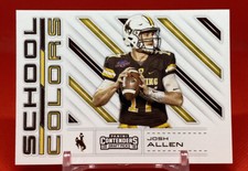 2018 Panini Contenders Draft Picks School Colors #3 Josh Allen Rookie RC, Bills 