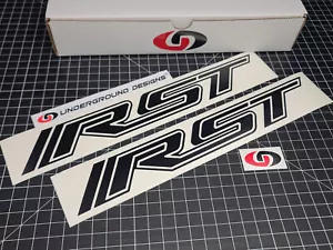 Calcomanías RST (2pk) calcomanías calcomanías para guardabarros de cabecera de camión deportivo de rally para Silverado Tahoe - Imagen 1 de 25
