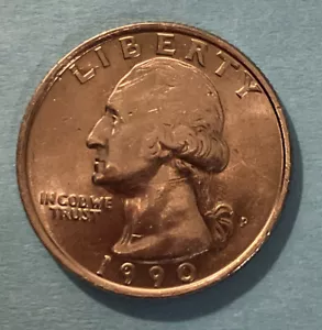 1990 P Washington Quarter, BU, Mirror Finish, DDR #Q-034 - Picture 1 of 6