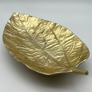 Harvin Gold Budhas Coconut Leaf Bowl 3512 Anodized Gold Aluminum 1940 - Picture 1 of 12