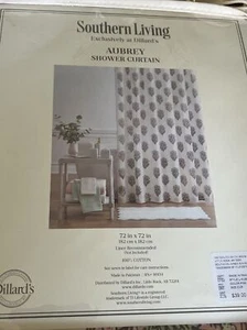 Southern Living Aubrey Shower Curtain NEW In Package - Picture 1 of 6