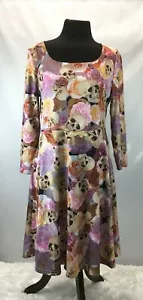 DK Baya Dress NWT Women Size XL Skulls Long Sleeves Multicolored - Picture 1 of 9