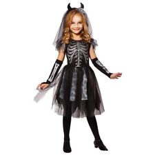 SKELETT KOSTÜM KINDER Halloween Karneval Fasching Kleid Mädchen Zombie # 0748