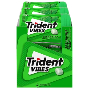 Vibes Spearmint Rush zuckerfreier Kaugummi, 6 Flaschen à 40 Stück (240 Stück insgesamt) - Bild 1 von 12