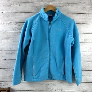 Columbia Full Zip Fleece Girls Size XL 18/20 Jacket Zip Pockets blue - Picture 1 of 11