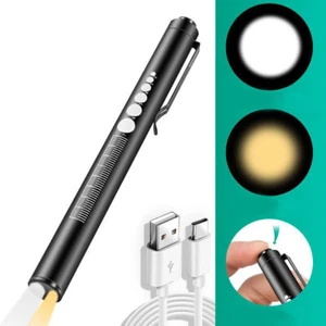 Lampada torcia LED tascabile USB ricaricabile pratica penna luce mini torcia infermieristica - Foto 1 di 14
