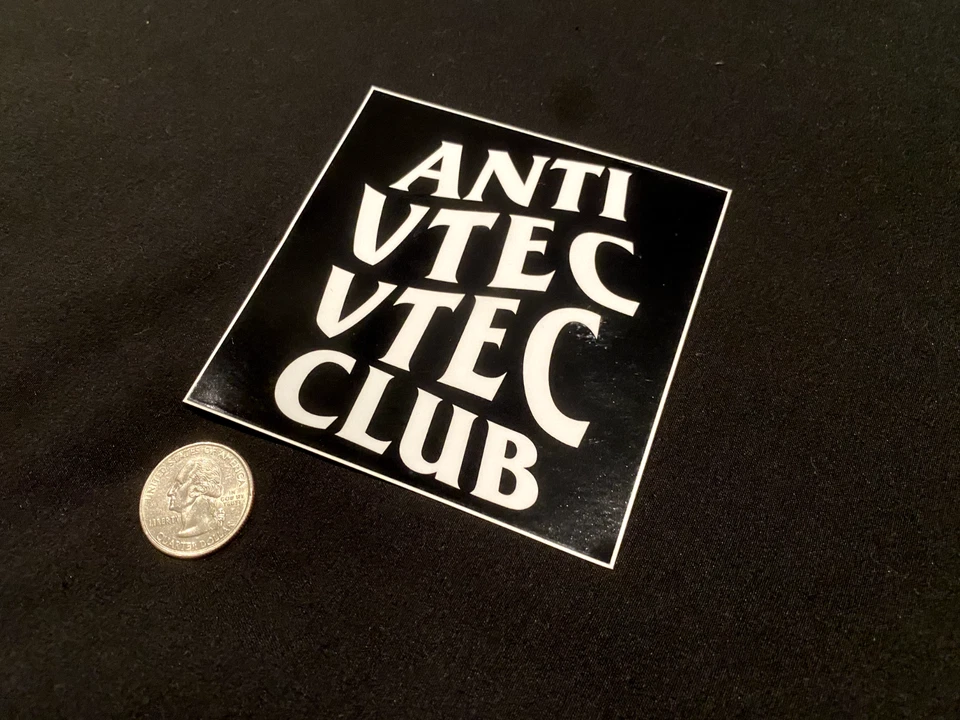 ANTI VTEC V-TEC CLUB PEGATINA CALCOMANÍA BOFETADA DERIVA JDM Foto 1 de 1