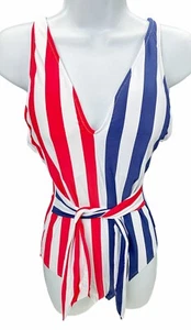 Small Vineyard Vines American Tie Front One Piece Swimsuit Bathing Suit Swim - Picture 1 of 9