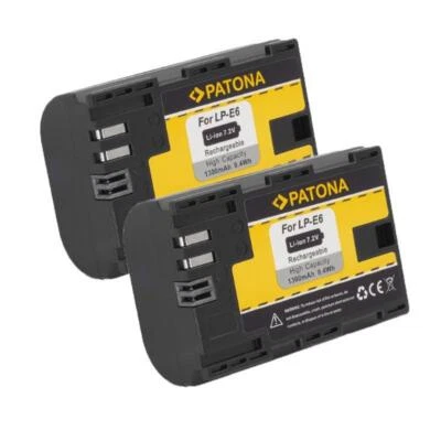 2x Batteria Patona LP-E6 per Canon EOS 5D Mark II,EOS 70D,EOS 5D Mark III