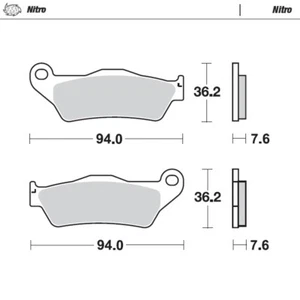 Moto Master Front Brake pads Nitro For Husqvarna CR 250 1996-2005 - Picture 1 of 4