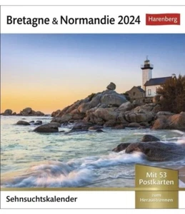 Bretagne & Normandie Sehnsuchtskalender 2024 Postkartenkalender mit 53 Karten - Bild 1 von 4