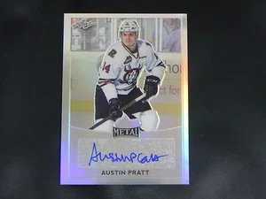 2016-17 Leaf Metal Autographed BA-AP1 Austin Pratt Red Deer Rebels WHL CHL - Picture 1 of 2