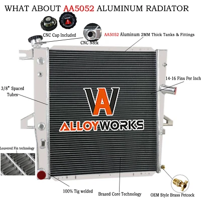 4-ROW ALUMINUM RADIATOR FOR FORD RANGER 2.3L L4 / MAZDA B2300 V6 B3000 AT/MT — 第 1/4 张图片