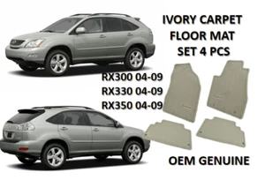 LEXUS RX300 04-09 RX330 04-09, IVORY CARPET FLOOR MATS SET 4 PCS OEM GENUINE - Bild 1 von 5