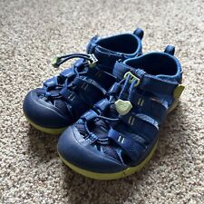 Big Kids Boys KEEN Newport H2  Blue/Lime Green Water Shoes Sandals Size 2/3
