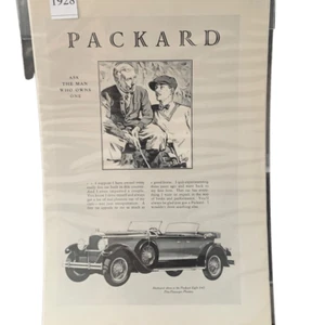 Packard Ask al hombre que posee un anuncio vintage 1928 - Imagen 1 de 4