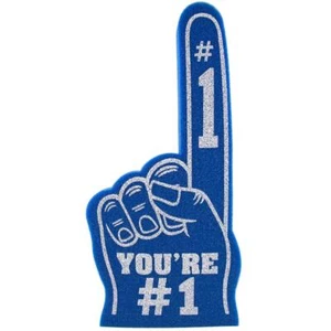 18 Inch Foam Finger Number 1 Foam Hand for Cheerleading Sports Events Games - Picture 1 of 9