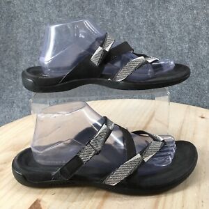 Merrell Sandals Womens 10 Casual Slip On Slides J000788 Black Fabric Flats