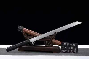 Single Edged Straight Best Short Sword Dao Weapon Shortsword Folded Steel Combat - Picture 1 of 8