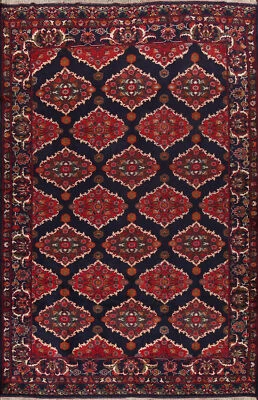 Navy Blue Traditional Hand-mmade Wool Hamedan Living Room Rug Area Carpet 10x13  - Image 1 of 4