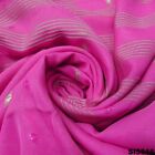 Indisch Gewebter Jahrgang Rosa Sari DIY Textilstoff Seidenmischung Saree SI5516
