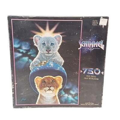 Vtg Schimmel Jigsaw Puzzle Lion Sarmoti & Shaka Siegfried & Roy White NEW SEAL - Image 1 of 4