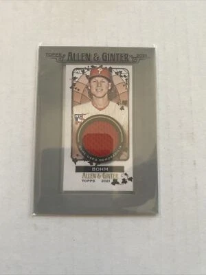 2021 Allen & Ginter Alec Bohm Rookie Mini Framed Jersey - Image 1 of 2