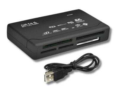 Memory Card Reader All in One 1 USB Adapter SD SDHC Mini Micro M2 MMC XD CF MS - Bild 1 von 4