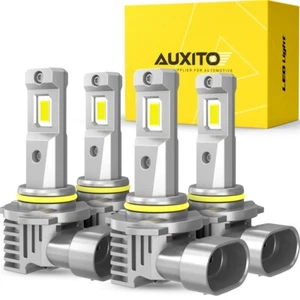 4x AUXITO 9005 9006 LED Headlight Bulbs High Low Beam Combo Xenon White HB4+HB3 - Picture 1 of 12
